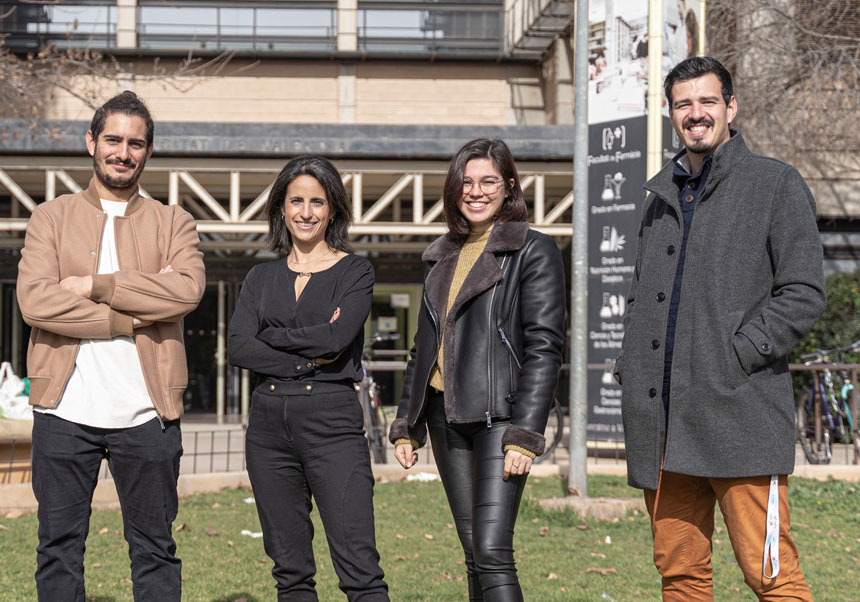 (From left to right). Jesús Lorente Erenas, Lucía Hipólito Cubedo, Paula Andrés Herrera and Javier Cuitavi Martín, from DOREAL research group.